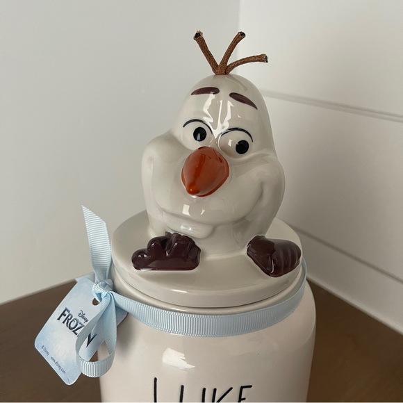 Rae Dunn I LIKE WARM HUGS Olaf Canister Disney Frozen - Picture 3 of 8